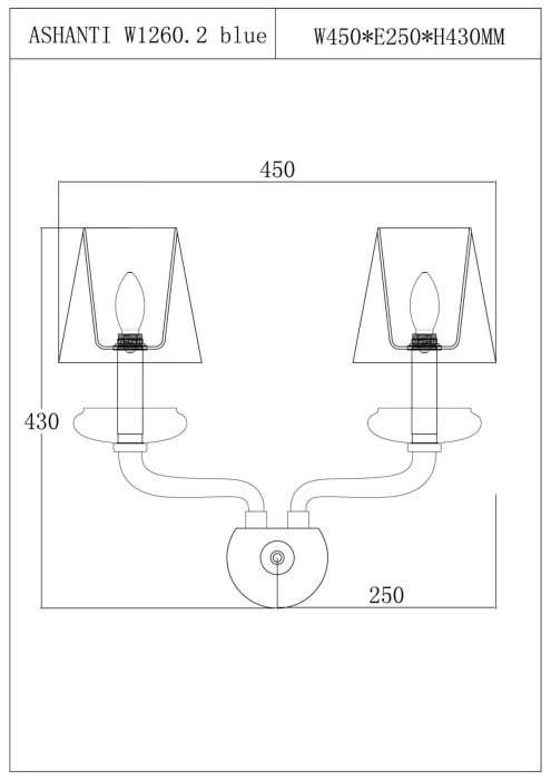Бра Lucia Tucci ASHANTI W1260.2 blue