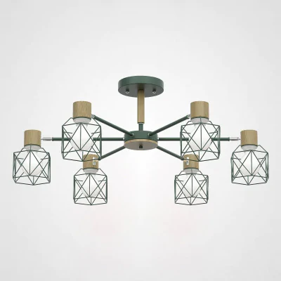 Потолочная люстра CORF B3 Green 6 lamps ImperiumLoft