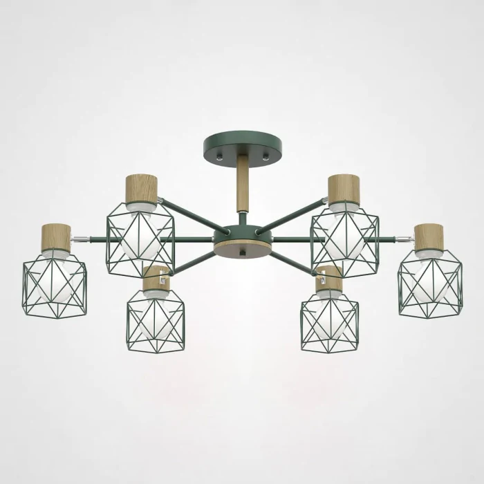 Потолочная люстра CORF B3 Green 6 lamps ImperiumLoft