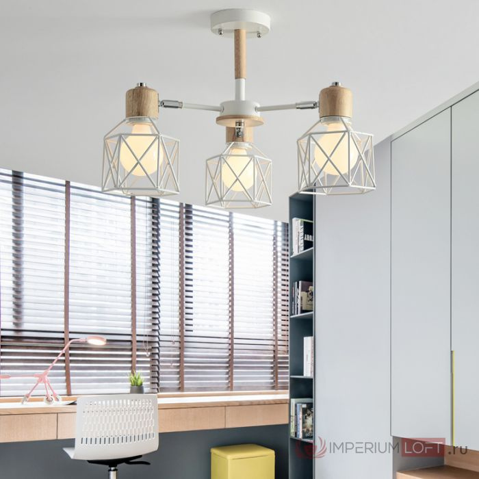 Потолочная люстра CORF B3 Green 6 lamps ImperiumLoft