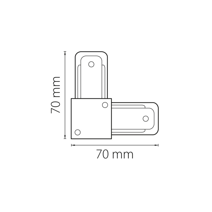 Коннектор Track 1 black LIGHTSTAR 502127