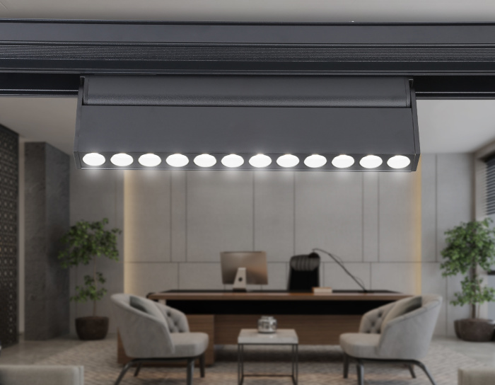 Светильник светодиодный трековый поворотный для шинопровода Magnetic Ambrella light GL4048