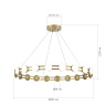 Светильник подвесной ST-Luce золотистый/белый LED 1*40W 4000K SL6610.203.20