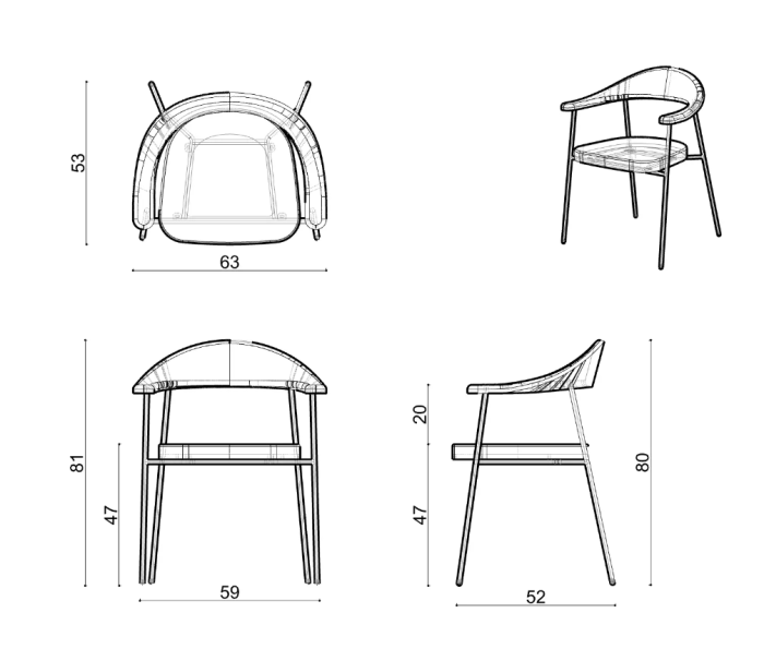 Стул Delight Collection Olea Olea Indoor Chair