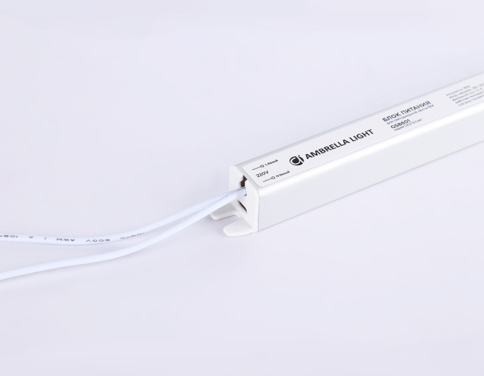 Блок питания ультратонкий для светодиодной ленты 12V 18W 1.5A IP20 185-260V 172*18*18 GS8601 Ambrella light GS8601