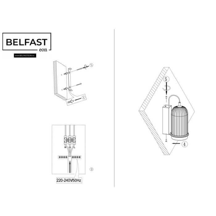 Светильник настенный Belfast PINERIDGE WFS-380-B1 BR