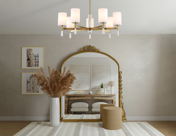 Люстра со стеклянными плафонами на штанге Ambrella light LH56263