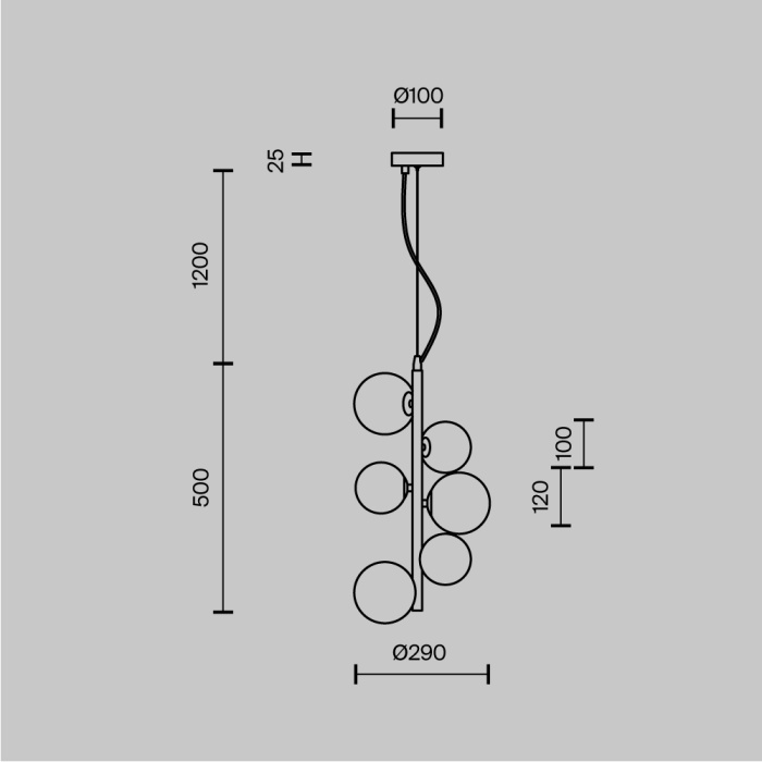 Подвесная люстра Maytoni Dallas MOD545PL-06G