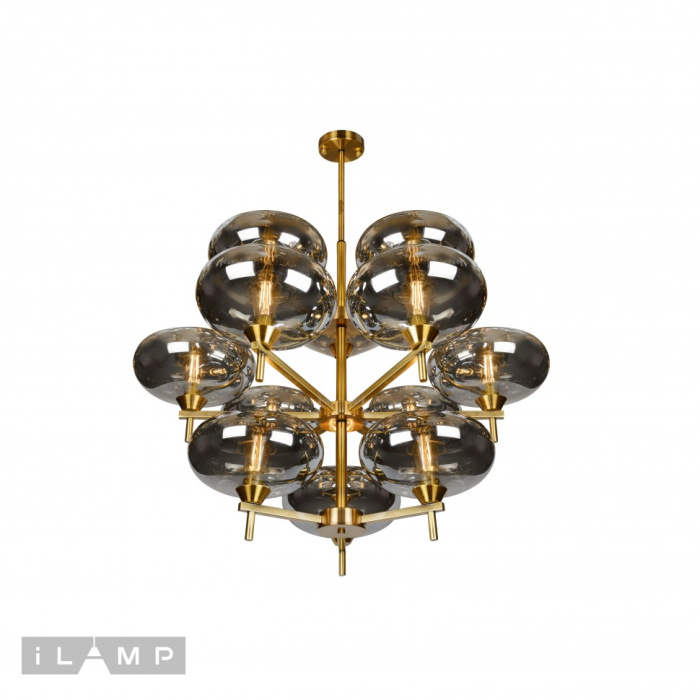 Подвесная люстра iLamp Rivoli 6607/12 Золотая