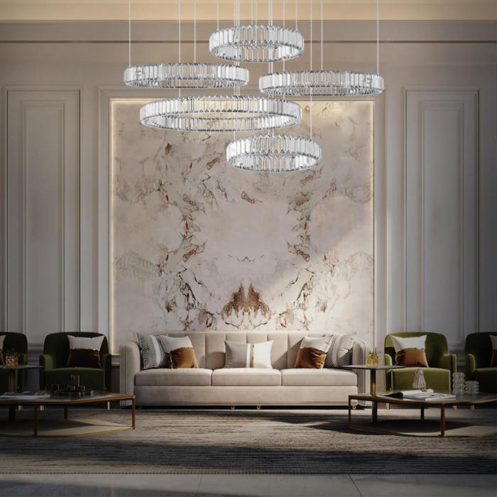 Подвесной светильник Loft it Crystal ring 10135/5 Chrome