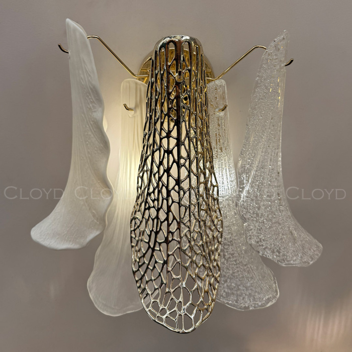 Бра Cloyd WASABI W2 / выс. 33 см - керамика - золото (арт.20406)