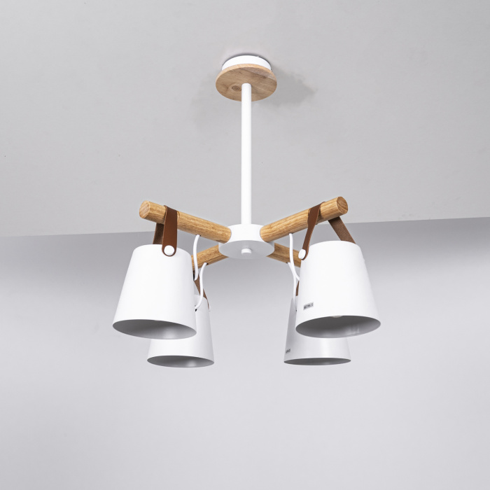 Люстра потолочная на штанге NATURA C4 white ImperiumLoft