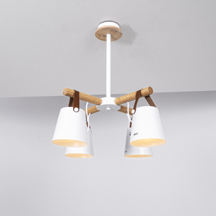 Люстра потолочная на штанге NATURA C4 white ImperiumLoft