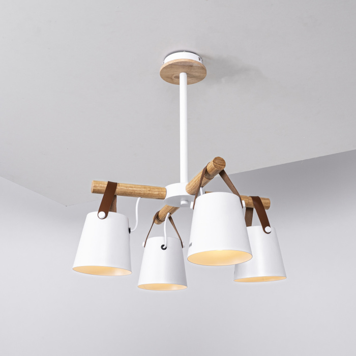 Люстра потолочная на штанге NATURA C4 white ImperiumLoft