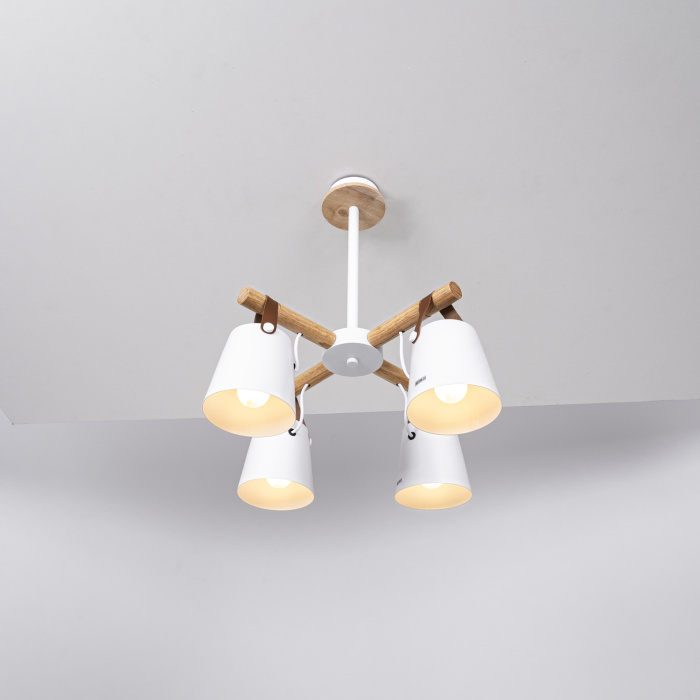 Люстра потолочная на штанге NATURA C4 white ImperiumLoft