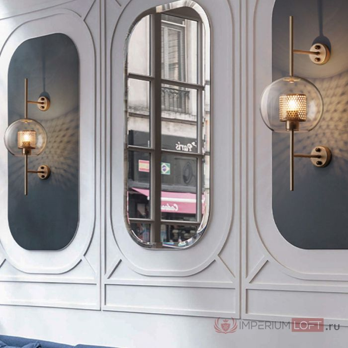 Настенный светильник CATCH WALL ball L55 brass ImperiumLoft