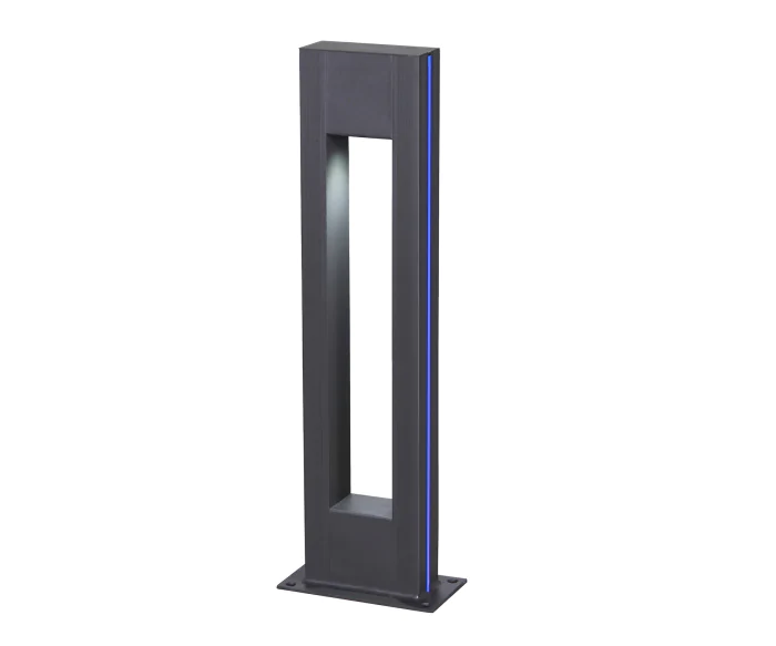 Светильник уличный Грайни серый 220V w18*8 h80 Led 5W (4000K) Декоративная подсветка синяя. Kink Light 09208-F(220V),16(05)