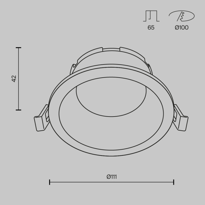 Встраиваемый светильник Maytoni Share DL126-GX53-WB