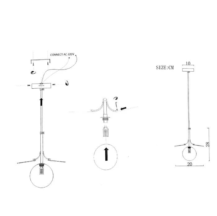 Подвесной светильник MATISSE ONE Multicolored 1 ImperiumLoft