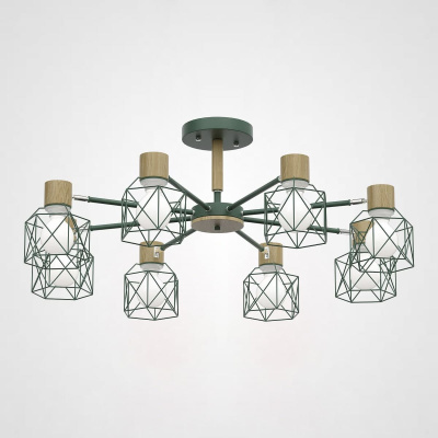 Люстра на штанге CORF B3 Green 8 lamps ImperiumLoft 189485-26