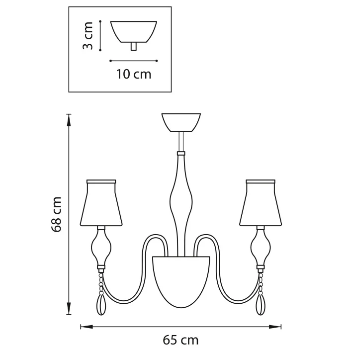 Люстра на штанге Escica LIGHTSTAR 806050