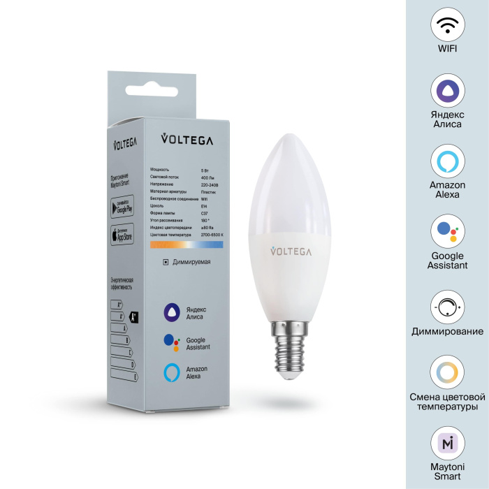 Светодиодная лампа Voltega Wi-Fi bulbs 2427