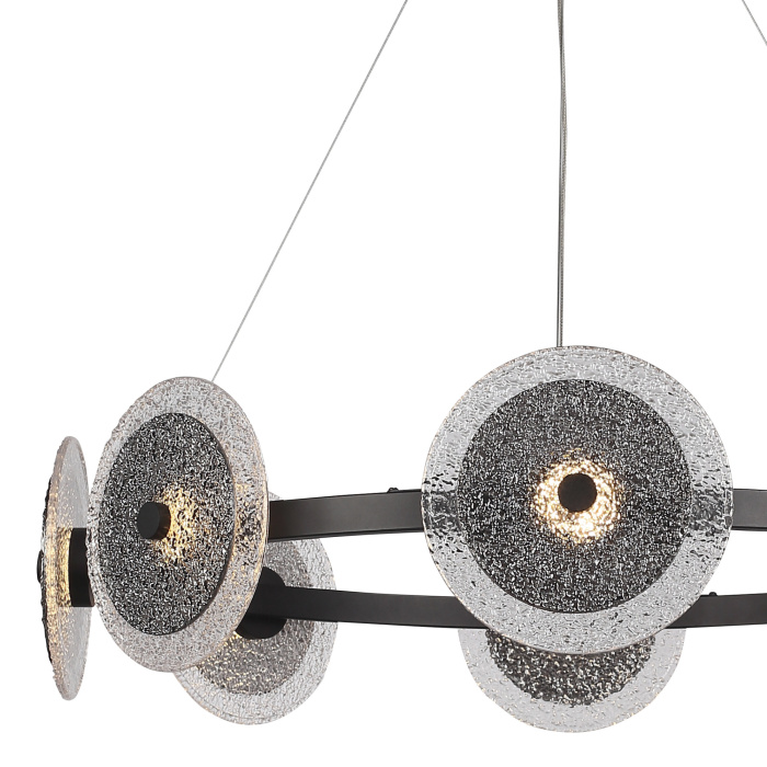 Светильник подвесной ST-Luce черный/дымчатый LED 1*44W 4000K SL6142.443.01