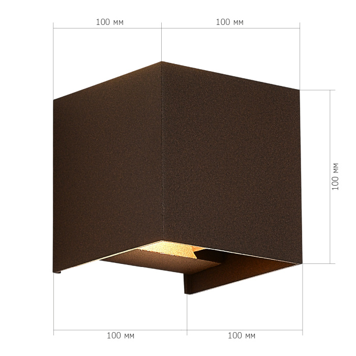 Светильник уличный настенный ST-Luce кортен/кортен LED 1*10W 2700K SL9513.601.01