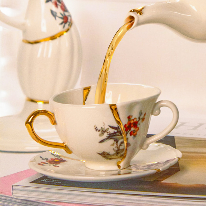 Чайная пара Seletti Kintsugi 9647