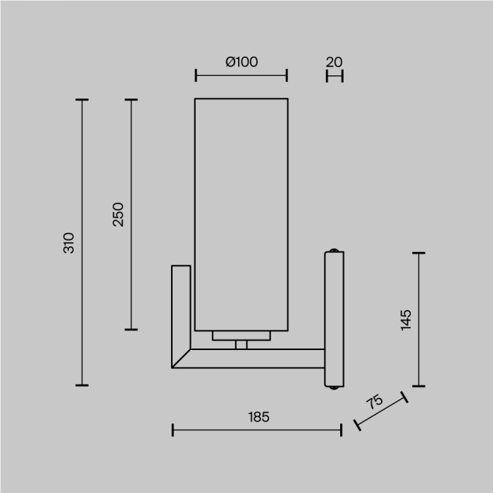 Бра Maytoni Fortano MOD089WL-01BS