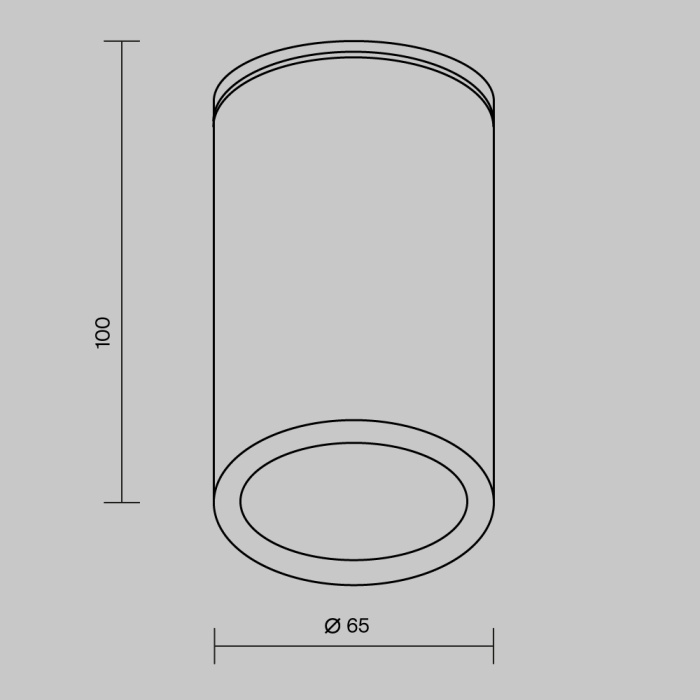 Накладной уличный светильник Maytoni Roll O307CL-01B
