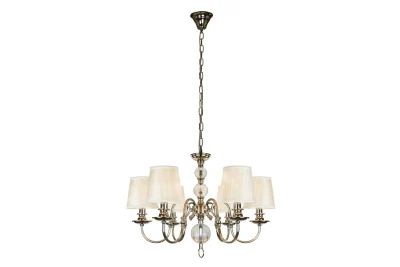 Подвесная люстра iLamp Armonia P2510-6 Никель+беж