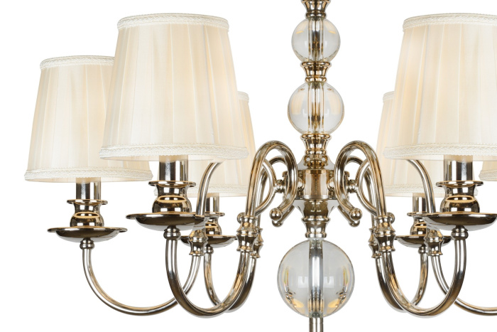 Подвесная люстра iLamp Armonia P2510-6 Никель+беж