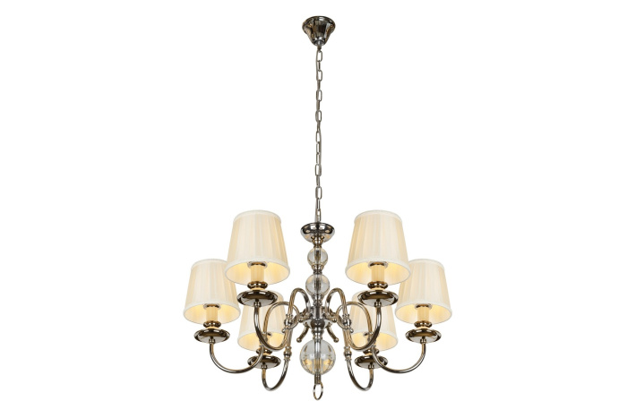 Подвесная люстра iLamp Armonia P2510-6 Никель+беж