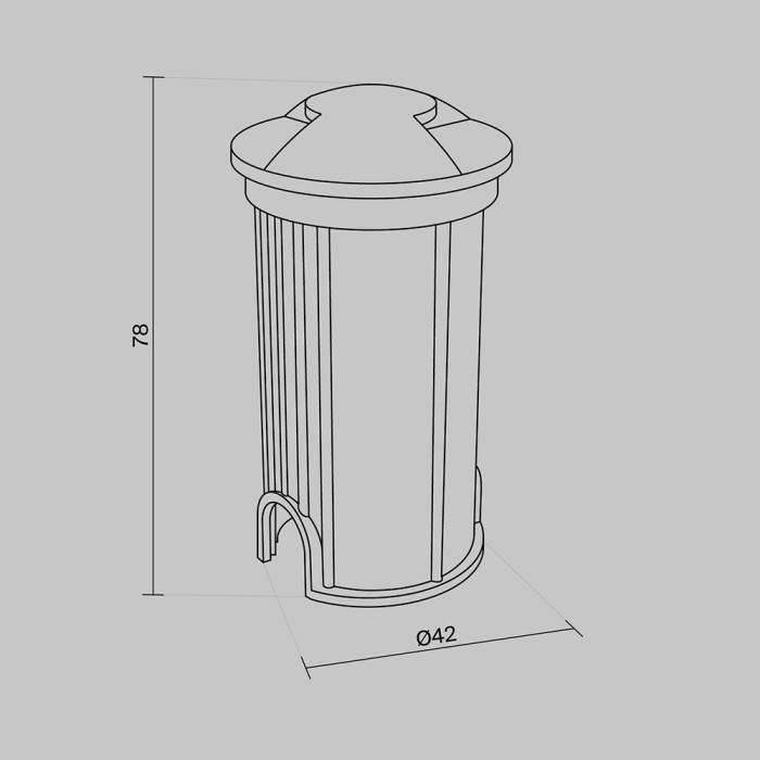 Тротуарный светильник Maytoni Flash O044DL-L1S3K1