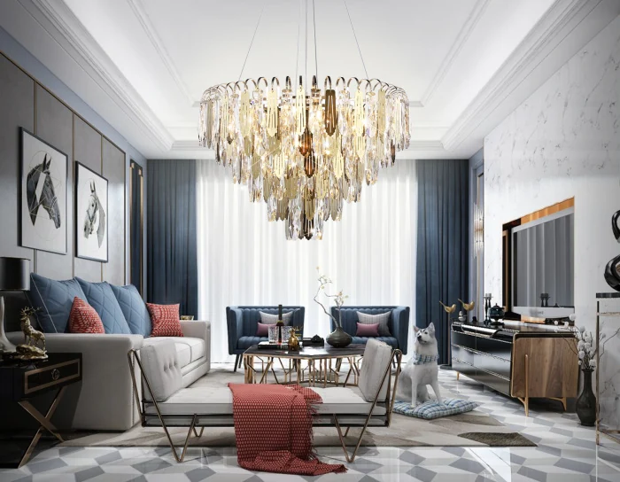 Подвесная люстра с хрусталем Ambrella light TR5258