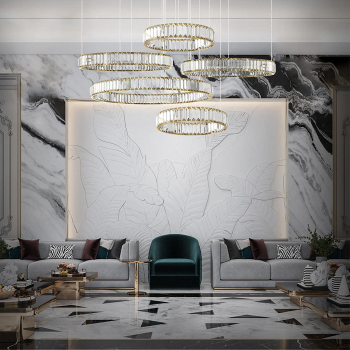 Подвесной светильник Loft it Crystal ring 10135/5 Gold