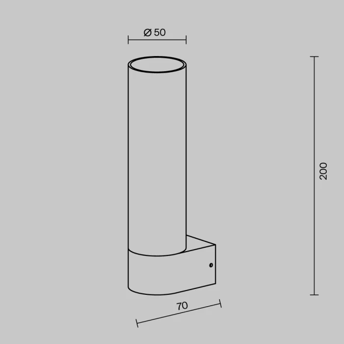 Уличный настенный светильник Maytoni Tube O508WL-L5B3K