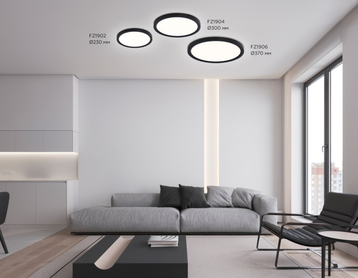 Светильник светодиодный ультратонкий 3000K-6500K с CCT-переключателем Ambrella light FZ1904