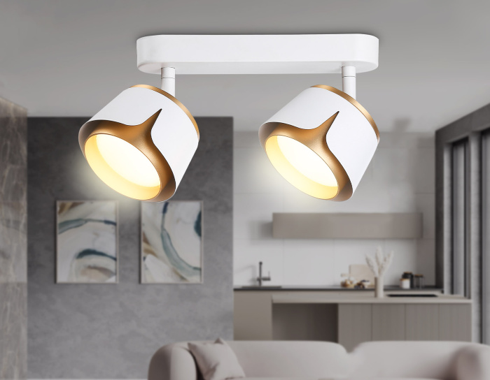 Настенно-потолочный поворотный спот со сменной лампой GX53 Ambrella light TN71229