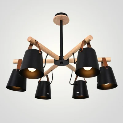 Люстра потолочная на штанге NATURA C6 black ImperiumLoft