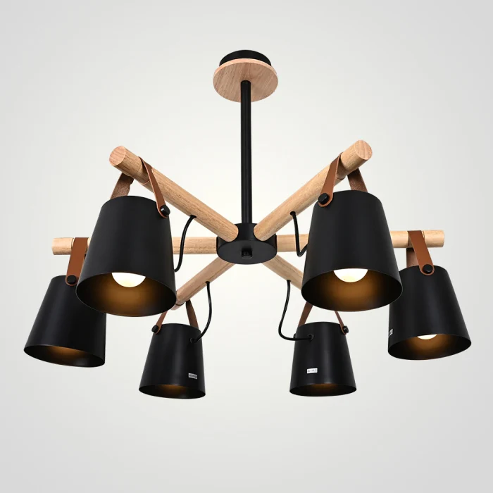 Люстра потолочная на штанге NATURA C6 black ImperiumLoft