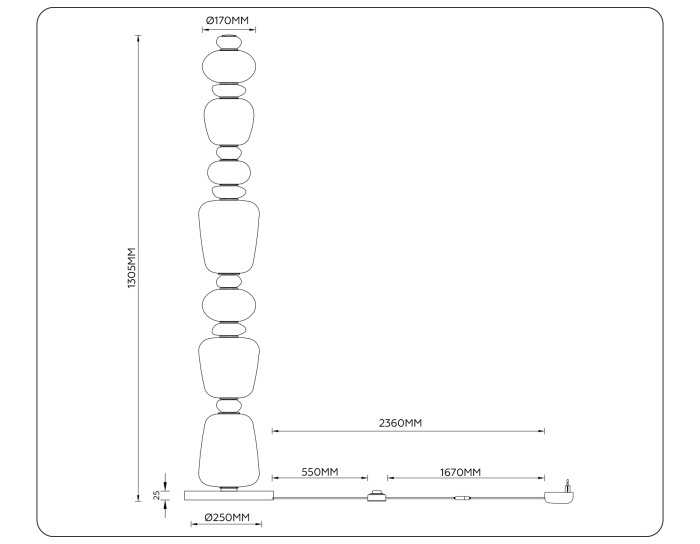 Торшер HIGH LIGHT AMBRELLA LIGHT LH53172