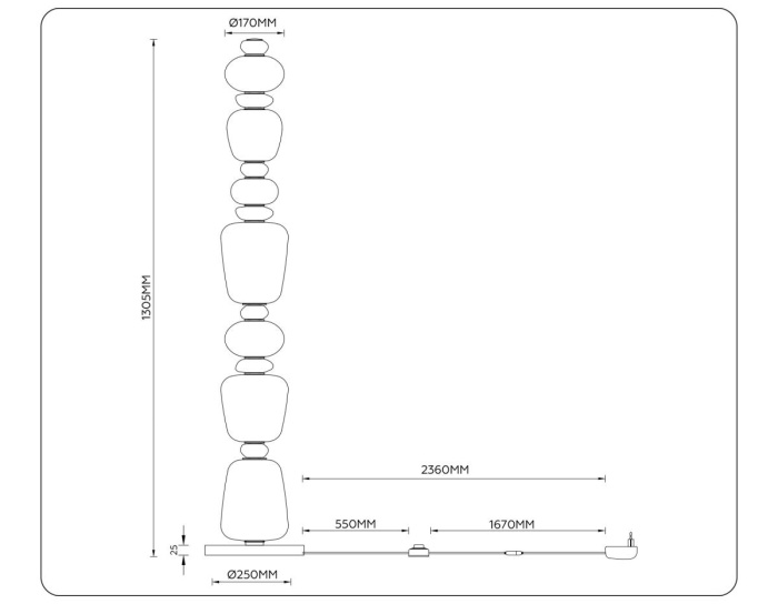 Торшер Ambrella Light High Light LH53172