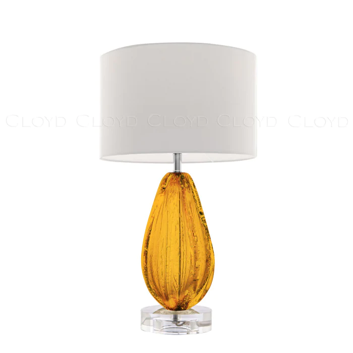 Настольная лампа Cloyd CEREUS-A T1 / бел. - выс. 58 см - янтарн. стекло (арт.30042)