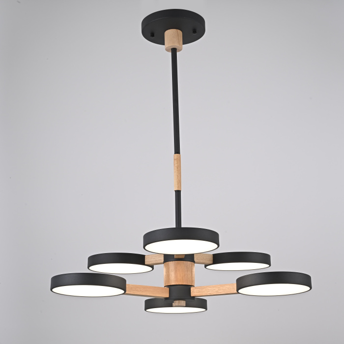 Подвесная люстра TURNA DBL L6 Black ImperiumLoft