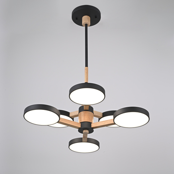 Подвесная люстра TURNA DBL L6 Black ImperiumLoft