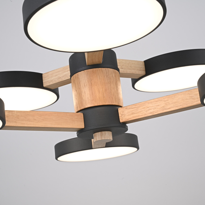 Подвесная люстра TURNA DBL L6 Black ImperiumLoft