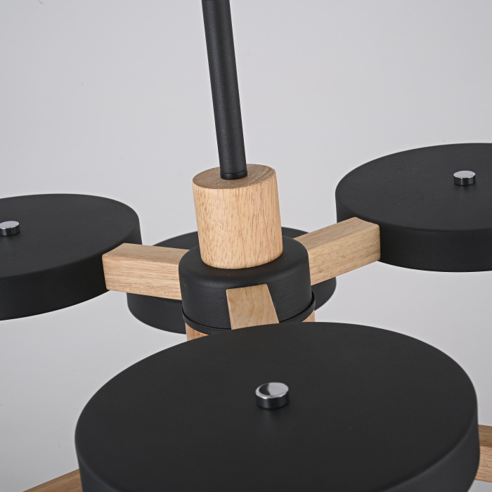 Подвесная люстра TURNA DBL L6 Black ImperiumLoft