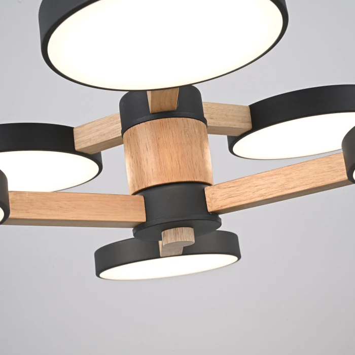 Подвесная люстра TURNA DBL L6 Black ImperiumLoft